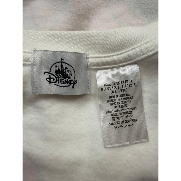 NWT Disney Store Minnie Mouse Red Bow Front Back Women 1X White Sweatshirt Top - Picture 12 of 16